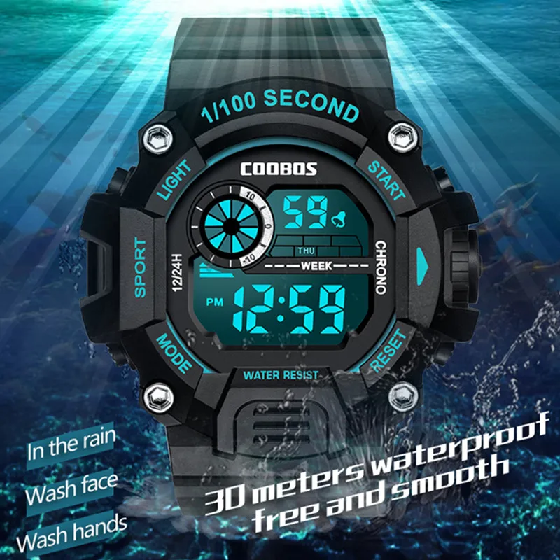 Casual Sports Men's Watches Rubber Waterproof Date Military Led Digital Watch Alarm Wrist Watches for Men Relogio Masculino
Casual Sports Men's Watches Rubber Waterproof Date Military Led Digital Watch Alarm Wrist Watches for Men Relogio Masculino