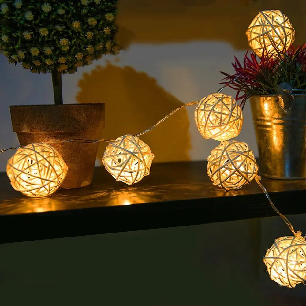 LED Battery Lamps Decoration 3M 20 Led 3cm Rattan Ball String Lamps Fairy Lamps LED Garlad Home Pop Year Christmas Decoration
LED Battery Lamps Decoration 3M 20 Led 3cm Rattan Ball String Lamps Fairy Lamps LED Garlad Home Pop Year Christmas Decoration