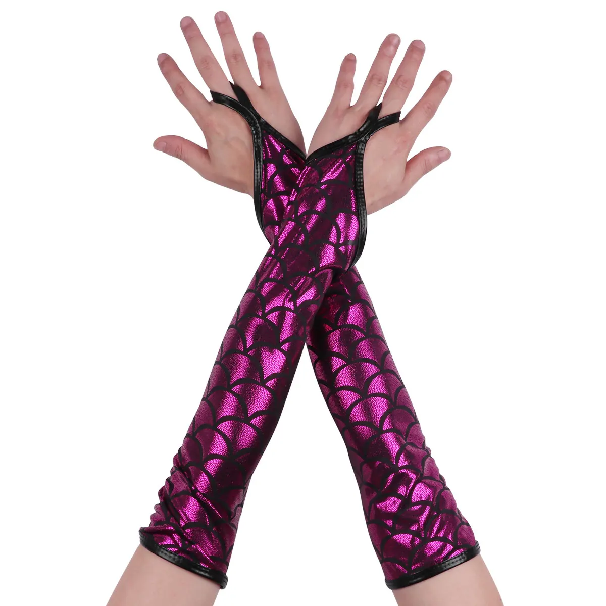 Women Female Mermaid Fish Scale Pattern Printed Long Gloves Fingerless Arm Sleeves Adult Halloween Cosplay Costume Accessory
Women Female Mermaid Fish Scale Pattern Printed Long Gloves Fingerless Arm Sleeves Adult Halloween Cosplay Costume Accessory