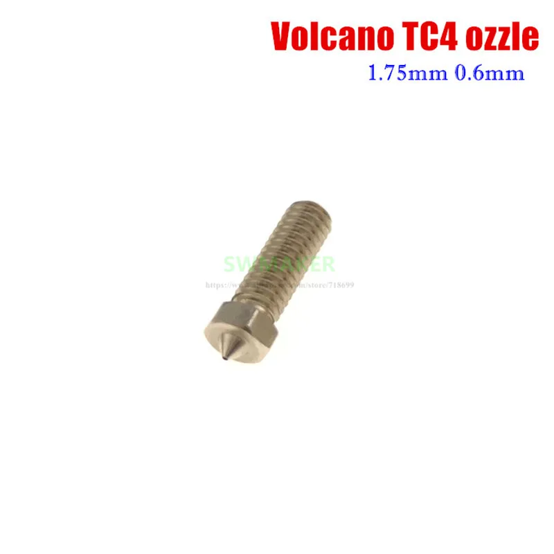 2pcs Volcano Titanium Alloy nozzle TC4 0.6mm 1.75mm High temperature resistance TEVO / Vyper 3D printer parts
2pcs Volcano Titanium Alloy nozzle TC4 0.6mm 1.75mm High temperature resistance TEVO / Vyper 3D printer parts