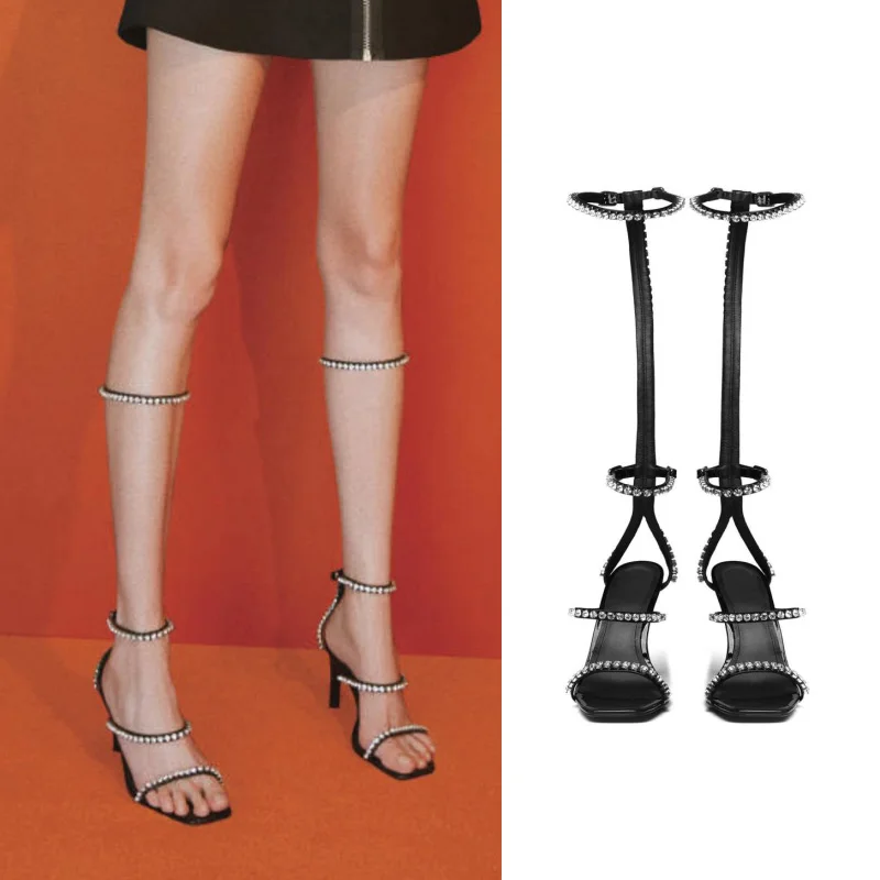 Gladiator Summer Boots High Heels Strap Women Summer Shoes Clip Open Toe Crystal Sandals Women Boots Ladies Party Shoes
Gladiator Summer Boots High Heels Strap Women Summer Shoes Clip Open Toe Crystal Sandals Women Boots Ladies Party Shoes