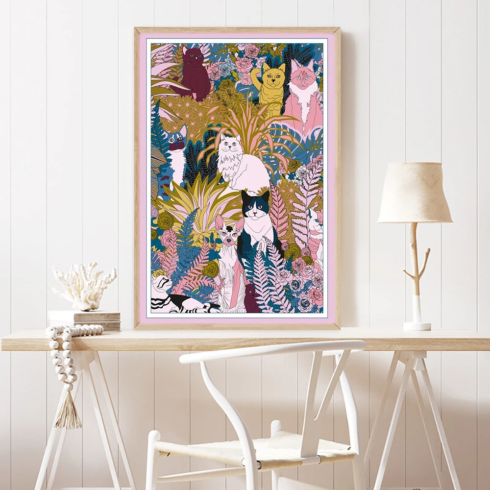 Botanical Garden Animal Cat Wall Art Canvas Painting Color Abstract Plants Nordic Poster and Prints Picture Modern Home Decor
Botanical Garden Animal Cat Wall Art Canvas Painting Color Abstract Plants Nordic Poster and Prints Picture Modern Home Decor