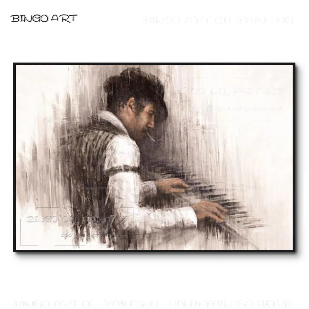 Unframed Hand-painted High Quality Impressionist Handsome Man Playing Piano Oil Painting Playing Piano Picture for Wall Decor
Unframed Hand-painted High Quality Impressionist Handsome Man Playing Piano Oil Painting Playing Piano Picture for Wall Decor