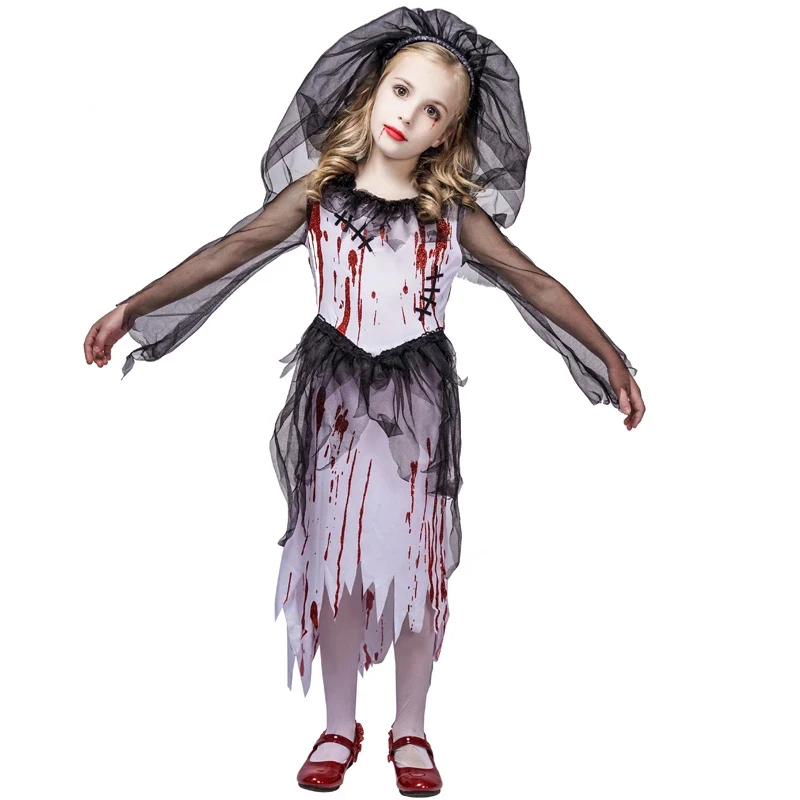 Halloween Children's Horror Cosplay Costumes Girl Gothic Bloody Bride Zombie Carnival Party Dress Uniform Demon Vintage Disguise
Halloween Children's Horror Cosplay Costumes Girl Gothic Bloody Bride Zombie Carnival Party Dress Uniform Demon Vintage Disguise