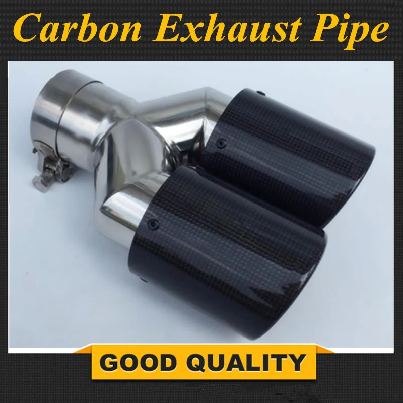 1PCS Universal DUAL Exhaust Tip Glossy carbon fiber exhaust pipe tail quad exhaust muffler tip
1PCS Universal DUAL Exhaust Tip Glossy carbon fiber exhaust pipe tail quad exhaust muffler tip