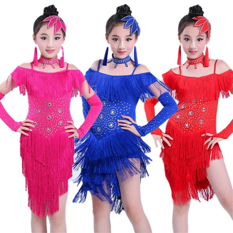 Kids Latin Dance Dresses for Girls Fringe Dress Tassel Salsa Sequin Stage Ballroom Performance Dancing Practice Clothing
Kids Latin Dance Dresses for Girls Fringe Dress Tassel Salsa Sequin Stage Ballroom Performance Dancing Practice Clothing
