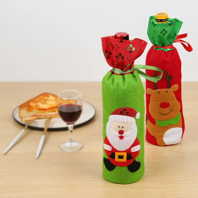 2PCS Christmas red wine bottle set new Christmas products Sequin embroidered wine bottle bag old man Snowman deer wine bag
2PCS Christmas red wine bottle set new Christmas products Sequin embroidered wine bottle bag old man Snowman deer wine bag