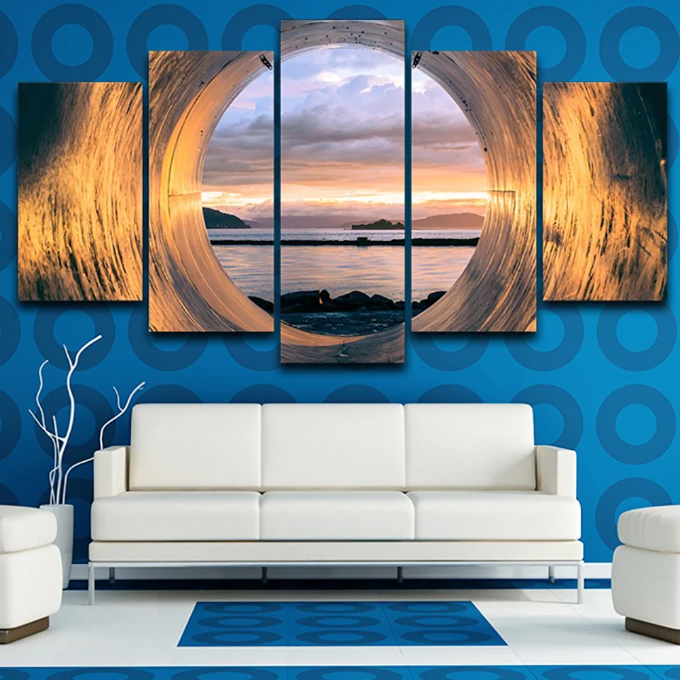 Wall Art Painting Modular Poster Modern Home Decor 5 Panel Tube Sunset Ocean View Living Room Canvas HD Print Pictures NO Frame
Wall Art Painting Modular Poster Modern Home Decor 5 Panel Tube Sunset Ocean View Living Room Canvas HD Print Pictures NO Frame