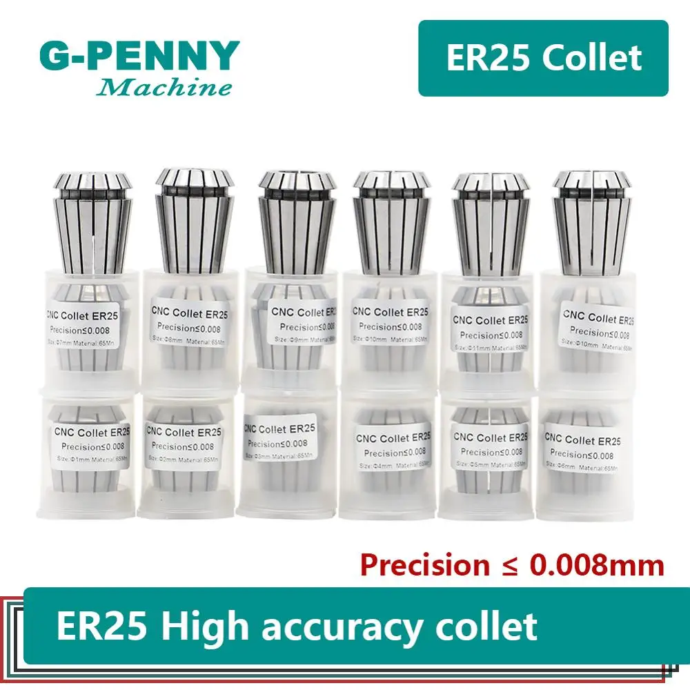 High Precision! ER25 spindle motor collet chuck full set 1mm to 16mm CNC Spindle motor Tool clamping holder
High Precision! ER25 spindle motor collet chuck full set 1mm to 16mm CNC Spindle motor Tool clamping holder
