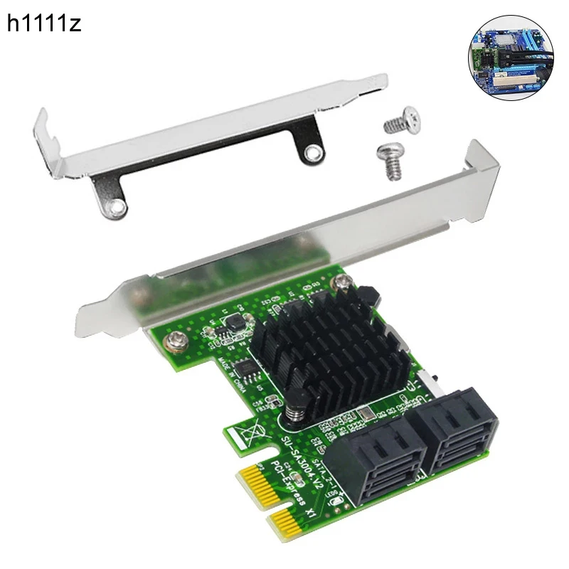 SATA Card Riser New 4-port PCI-Express Expansion Card 6Gb PCI-E to SATA 3.0 Card Adapter for SSD IPFS BTC Miner Coin Chia Mining
SATA Card Riser New 4-port PCI-Express Expansion Card 6Gb PCI-E to SATA 3.0 Card Adapter for SSD IPFS BTC Miner Coin Chia Mining