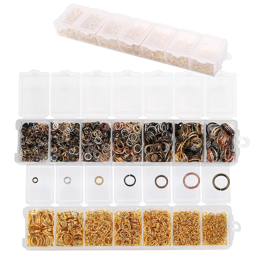 Раздельные кольца-коннекторы для самостоятельного изготовления ювелирных изделий, наборы аксессуаров, 1370 штук, разные размеры
Раздельные кольца-коннекторы для самостоятельного изготовления ювелирных изделий, наборы аксессуаров, 1370 штук, разные размеры