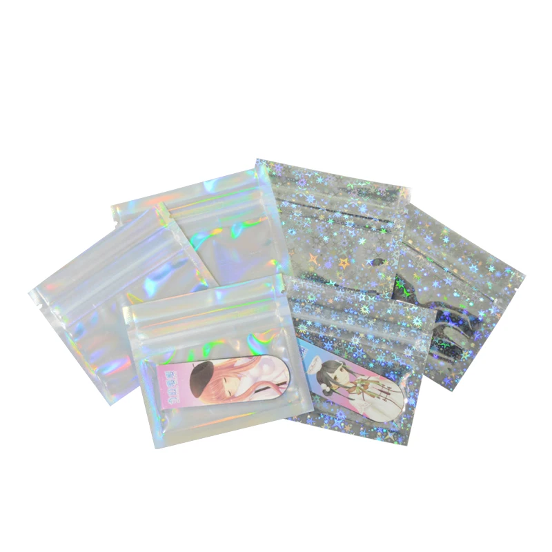 100pcs 7.5*6.5cm Mini Aluminum foil Holographic Iridescent Ziplock Bag Pouches Cosmetic Jewelry Laser Storage Bags Zipper Bags
100pcs 7.5*6.5cm Mini Aluminum foil Holographic Iridescent Ziplock Bag Pouches Cosmetic Jewelry Laser Storage Bags Zipper Bags