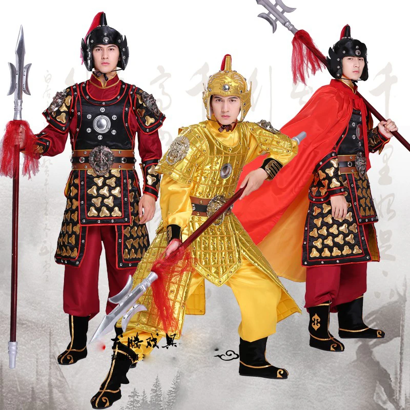 Ancient men general war robes Cloak ancient costumes stage performance props Army Outfit film TV soldier Gold Red armor clothing
Ancient men general war robes Cloak ancient costumes stage performance props Army Outfit film TV soldier Gold Red armor clothing