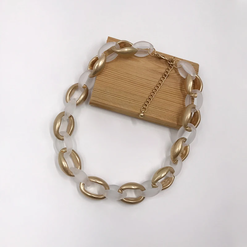 Suekees Boho Fashion Jewelry Gothic Collar Necklace Frosted Resin&CCB Links Earthy Collares Simple Necklace Women Accessories
Suekees Boho Fashion Jewelry Gothic Collar Necklace Frosted Resin&CCB Links Earthy Collares Simple Necklace Women Accessories
