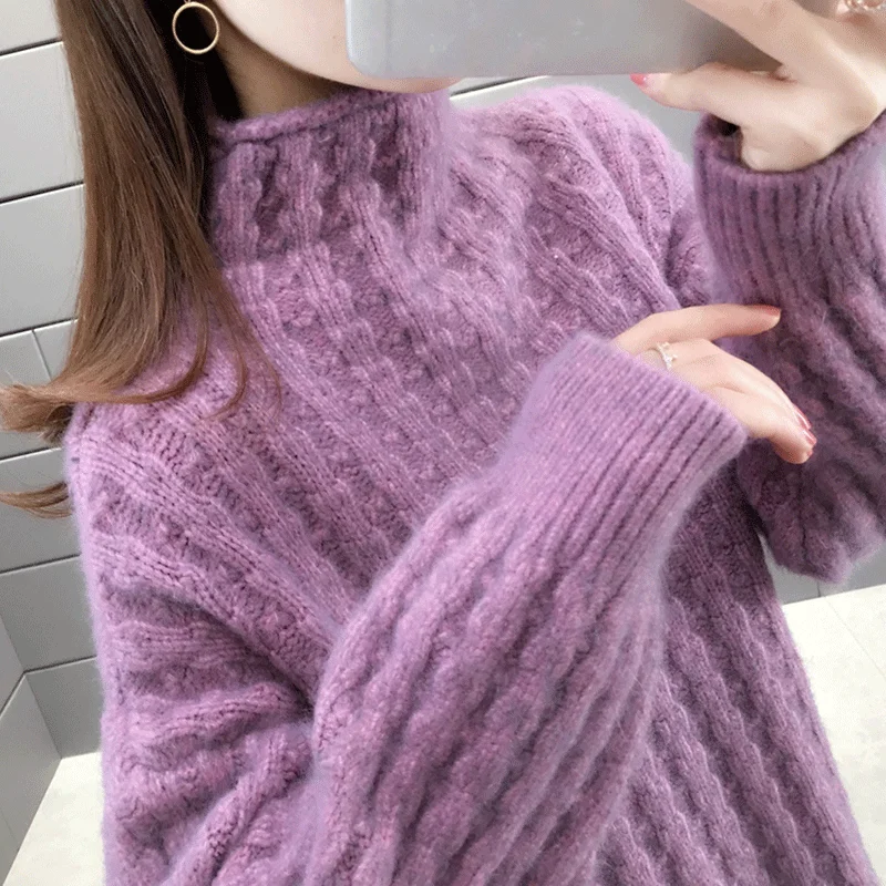 2021 autumn and winter new twist pullover sweater women temperament loose chic high neck bottoming shirt women sweater B25864
2021 autumn and winter new twist pullover sweater women temperament loose chic high neck bottoming shirt women sweater B25864