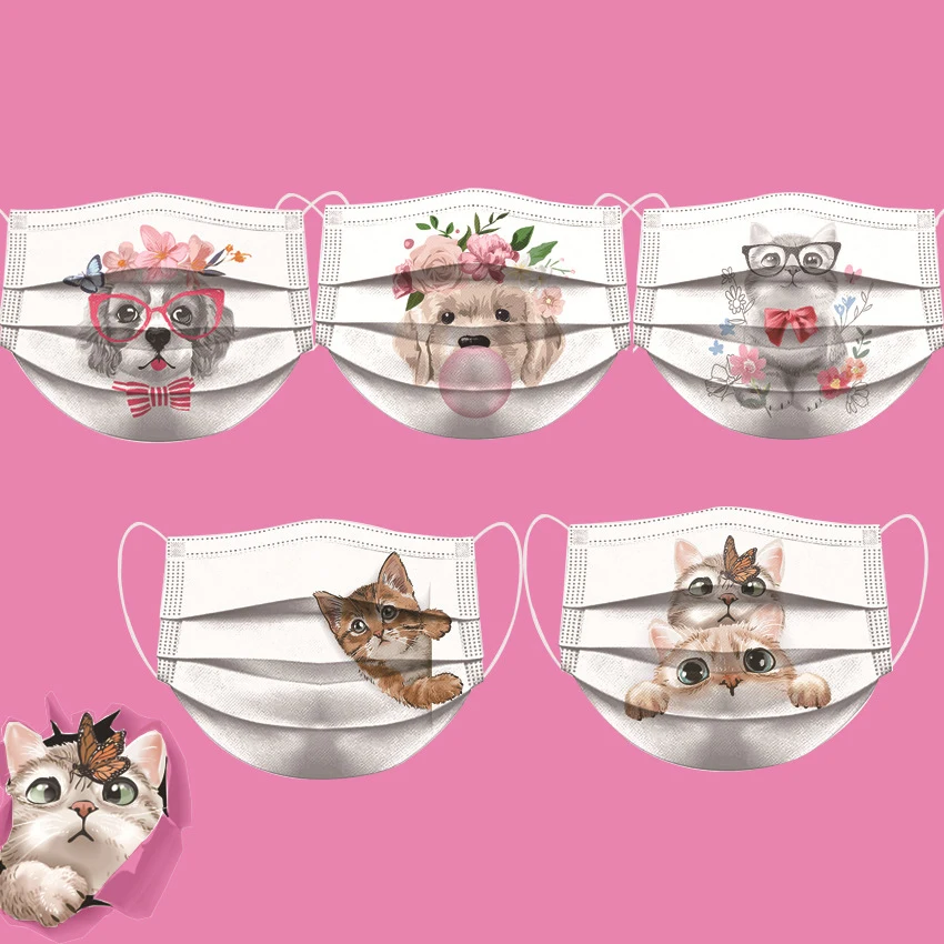 50pcs Disposable Children's Mask Cartoon Cat Kawaii Cute Pattern Print Mouth Mask For Kids Girl 3 Layer Disposable Adult Mask
50pcs Disposable Children's Mask Cartoon Cat Kawaii Cute Pattern Print Mouth Mask For Kids Girl 3 Layer Disposable Adult Mask