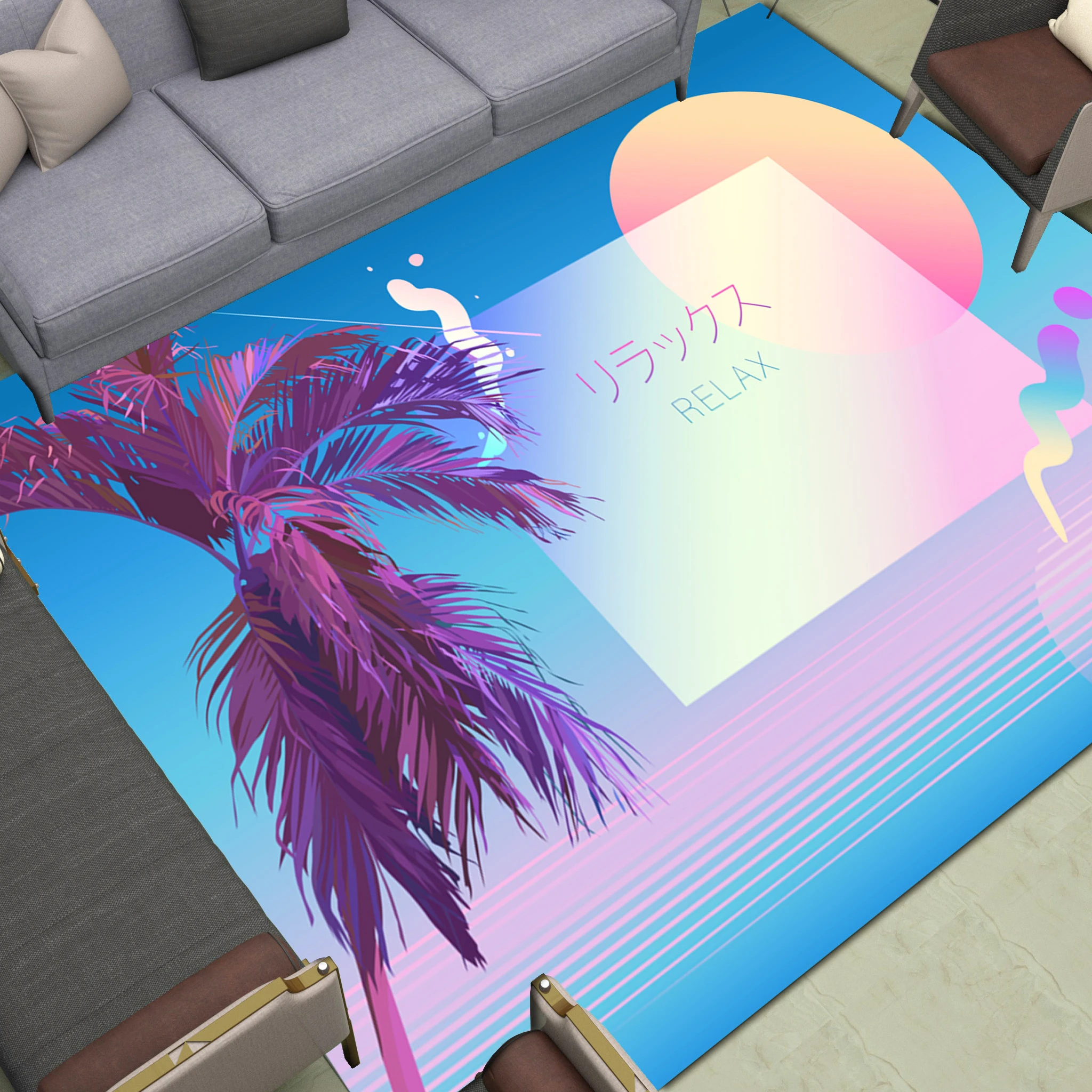Colorful Relax Area Rugs Large Anti Slip Kitchen Floor Mat Home Livingroom Bedroom Decor Print Coconut Tree Carpet Round Sun
Colorful Relax Area Rugs Large Anti Slip Kitchen Floor Mat Home Livingroom Bedroom Decor Print Coconut Tree Carpet Round Sun