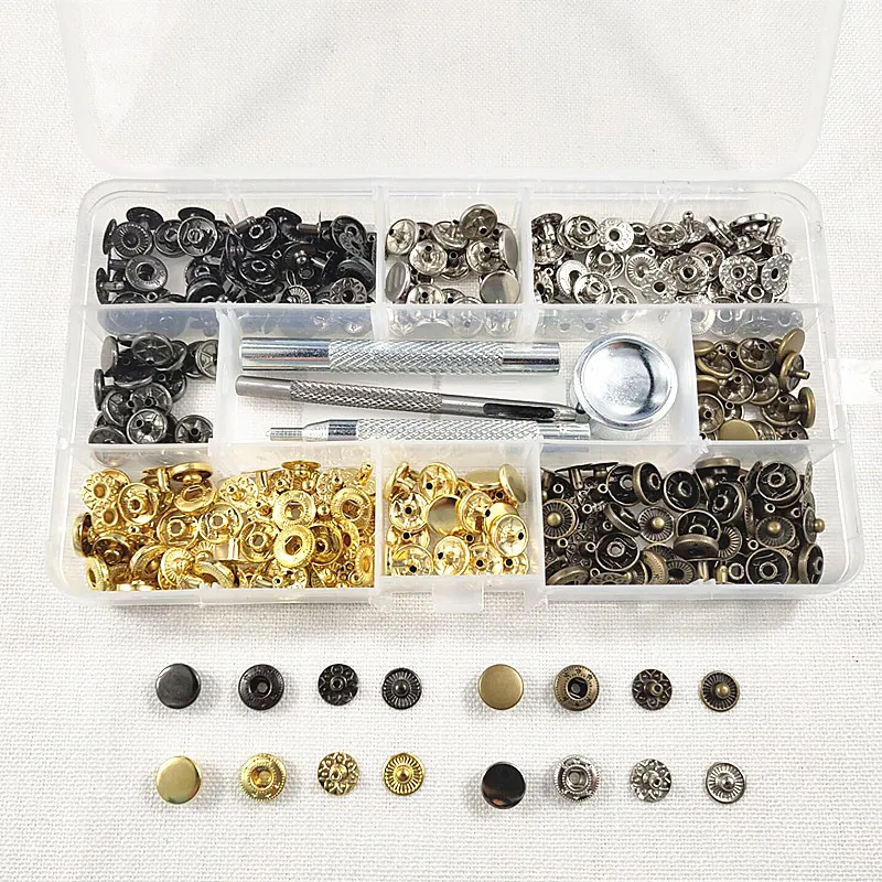40sets 10mm metal brass snap sewing button buckle DIY leather craft apparel purse sewing handmade Button installation tool set
40sets 10mm metal brass snap sewing button buckle DIY leather craft apparel purse sewing handmade Button installation tool set