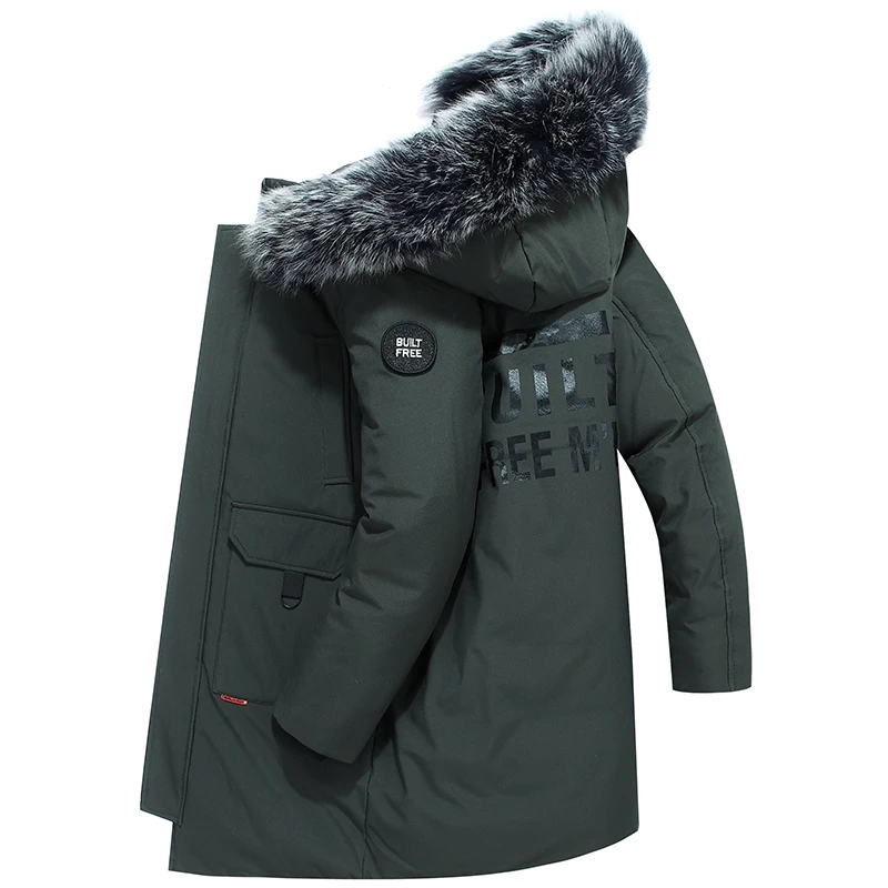 Winter Down Jacket Men 2020 New Brand Casual Warm Thick White Duck Long Parkas Windbreaker Real Fur Collar Army Green Outwear
Winter Down Jacket Men 2020 New Brand Casual Warm Thick White Duck Long Parkas Windbreaker Real Fur Collar Army Green Outwear