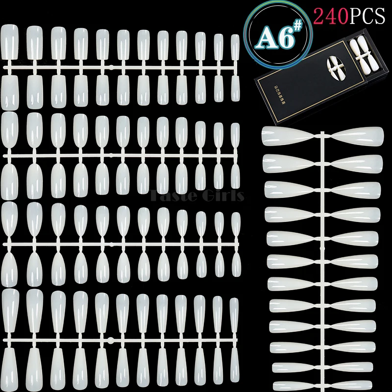 240PCS/Box Clear White V Straight Round End A T Drop Square Full Acrylic Ballet False Nail Tips Fake Finger Tip Manicure Set
240PCS/Box Clear White V Straight Round End A T Drop Square Full Acrylic Ballet False Nail Tips Fake Finger Tip Manicure Set