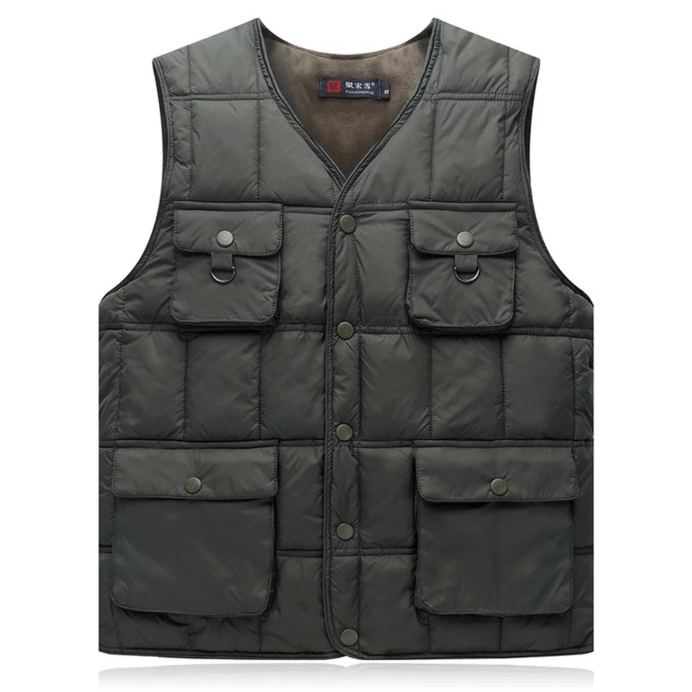 Multi Pocket Winter Cotton Vest For Men Padded Khaki Blue Outerwear Tool Work Waistcoat Casual Baggy Thick Hot Sleeveless Jacket
Multi Pocket Winter Cotton Vest For Men Padded Khaki Blue Outerwear Tool Work Waistcoat Casual Baggy Thick Hot Sleeveless Jacket