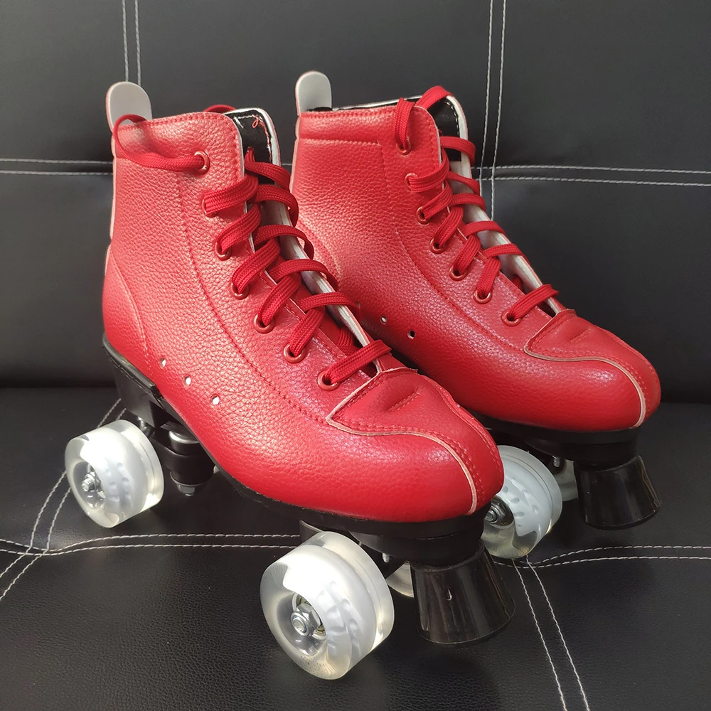 Red Artificial Leather Double Row Roller Skates Shoes Woman Man Outdoor Sports 4-Wheel Patines Shoes
Red Artificial Leather Double Row Roller Skates Shoes Woman Man Outdoor Sports 4-Wheel Patines Shoes