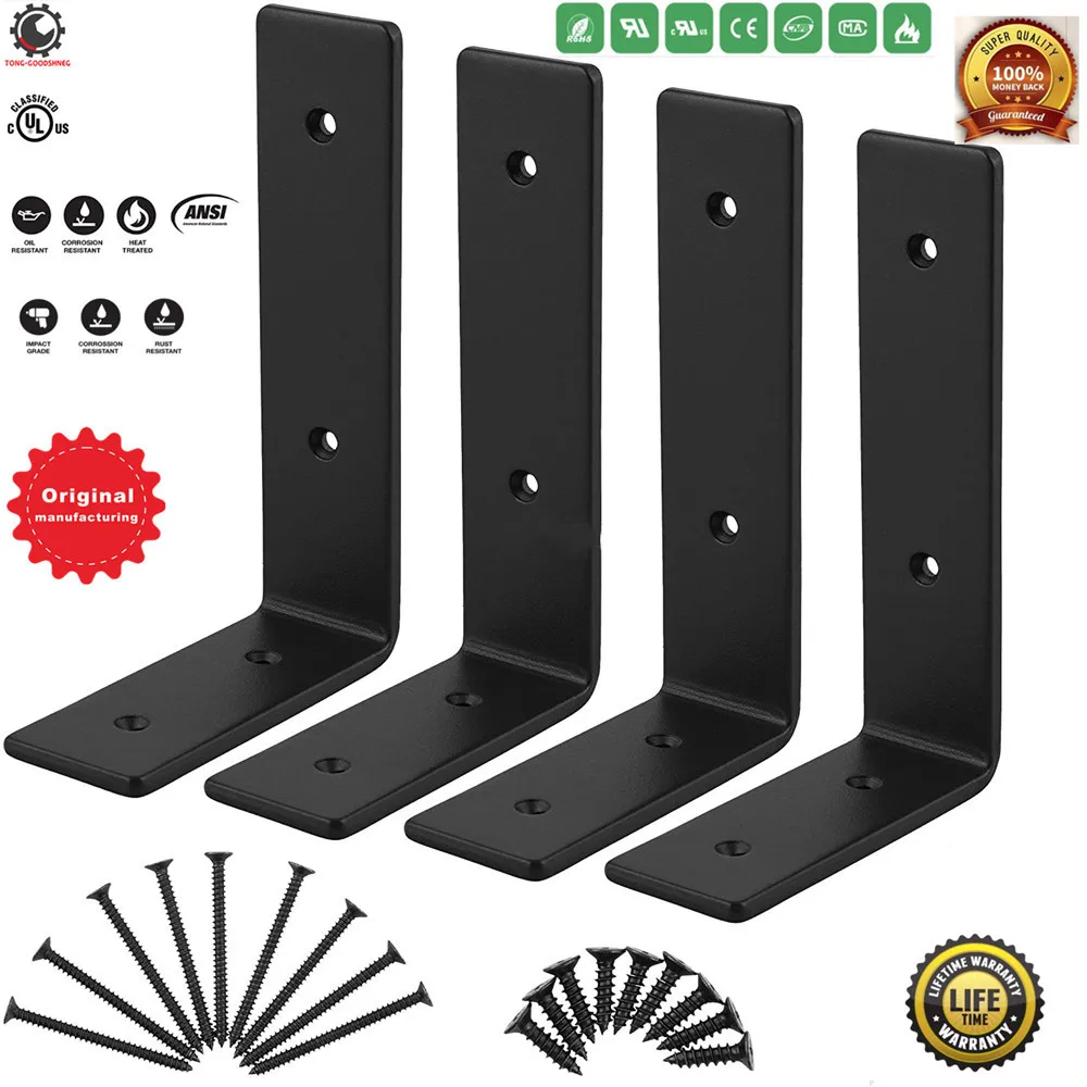 Shelf Brackets Heavy Duty Rustic Farmhouse Iron Wall Floating Shelf Bracket for DIY Open Shelving,Hardware,With Screw
Shelf Brackets Heavy Duty Rustic Farmhouse Iron Wall Floating Shelf Bracket for DIY Open Shelving,Hardware,With Screw