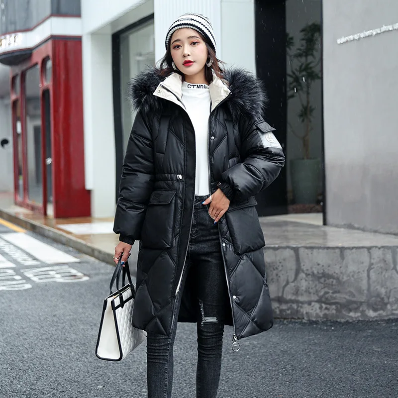 2021 New Winter Fashion Women's White Duck Down Coat Women Long Warm Jacket With Faux Rabbit Fur Collar Hooded Female Jacket
2021 New Winter Fashion Women's White Duck Down Coat Women Long Warm Jacket With Faux Rabbit Fur Collar Hooded Female Jacket