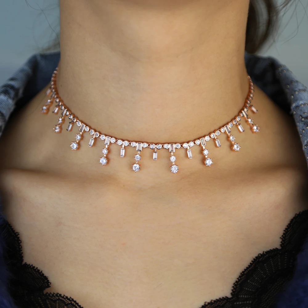 New Fashion Dazzling Mini Circle Zircon Pendant Necklace Clear Round Square CZ Clavicle Chain Collares Wedding Engagement Jewelr
New Fashion Dazzling Mini Circle Zircon Pendant Necklace Clear Round Square CZ Clavicle Chain Collares Wedding Engagement Jewelr