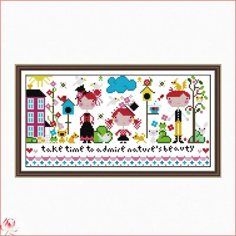Happy Family Pattern Cross Stitch Kit Counted And Stamped 14CT 11CT Cartoon Characters Home Decor Needlework Embroidery Craft
Happy Family Pattern Cross Stitch Kit Counted And Stamped 14CT 11CT Cartoon Characters Home Decor Needlework Embroidery Craft