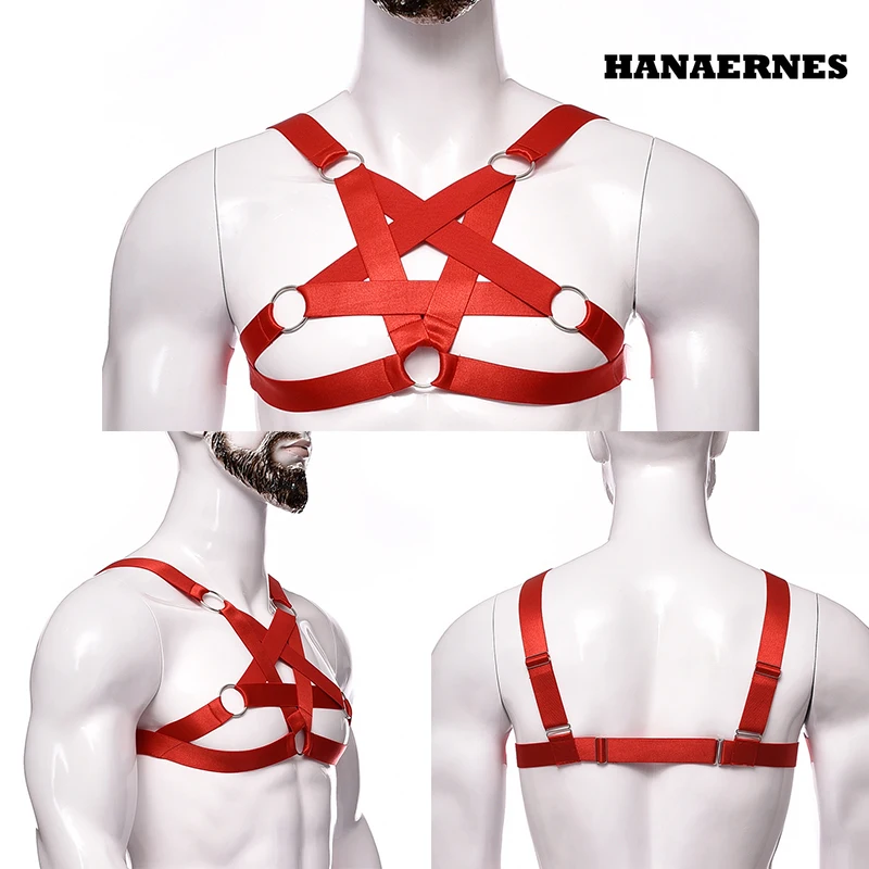 Men's Underwear Sexy Gothic Body Strap Pentagon Bra Cage Belt Harajuku Lingerie Black Polyester Harness Body Bondage Vest
Men's Underwear Sexy Gothic Body Strap Pentagon Bra Cage Belt Harajuku Lingerie Black Polyester Harness Body Bondage Vest