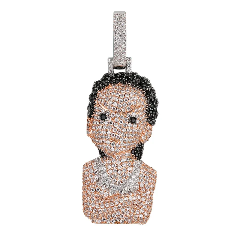 Hip Hop Micro Pave Cubic Zirconia Bling Iced Out the boondocks Pendants Necklace for Men Rapper Jewelry Drop Shipping
Hip Hop Micro Pave Cubic Zirconia Bling Iced Out the boondocks Pendants Necklace for Men Rapper Jewelry Drop Shipping