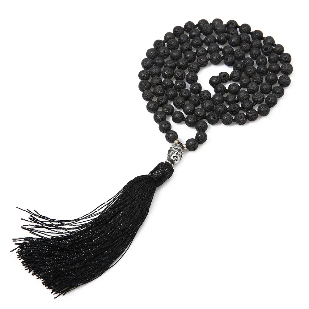 6mm Black Lava Stone 108 Mala Beads Necklace Buddha Pendants Jewelry for Men and Women
6mm Black Lava Stone 108 Mala Beads Necklace Buddha Pendants Jewelry for Men and Women