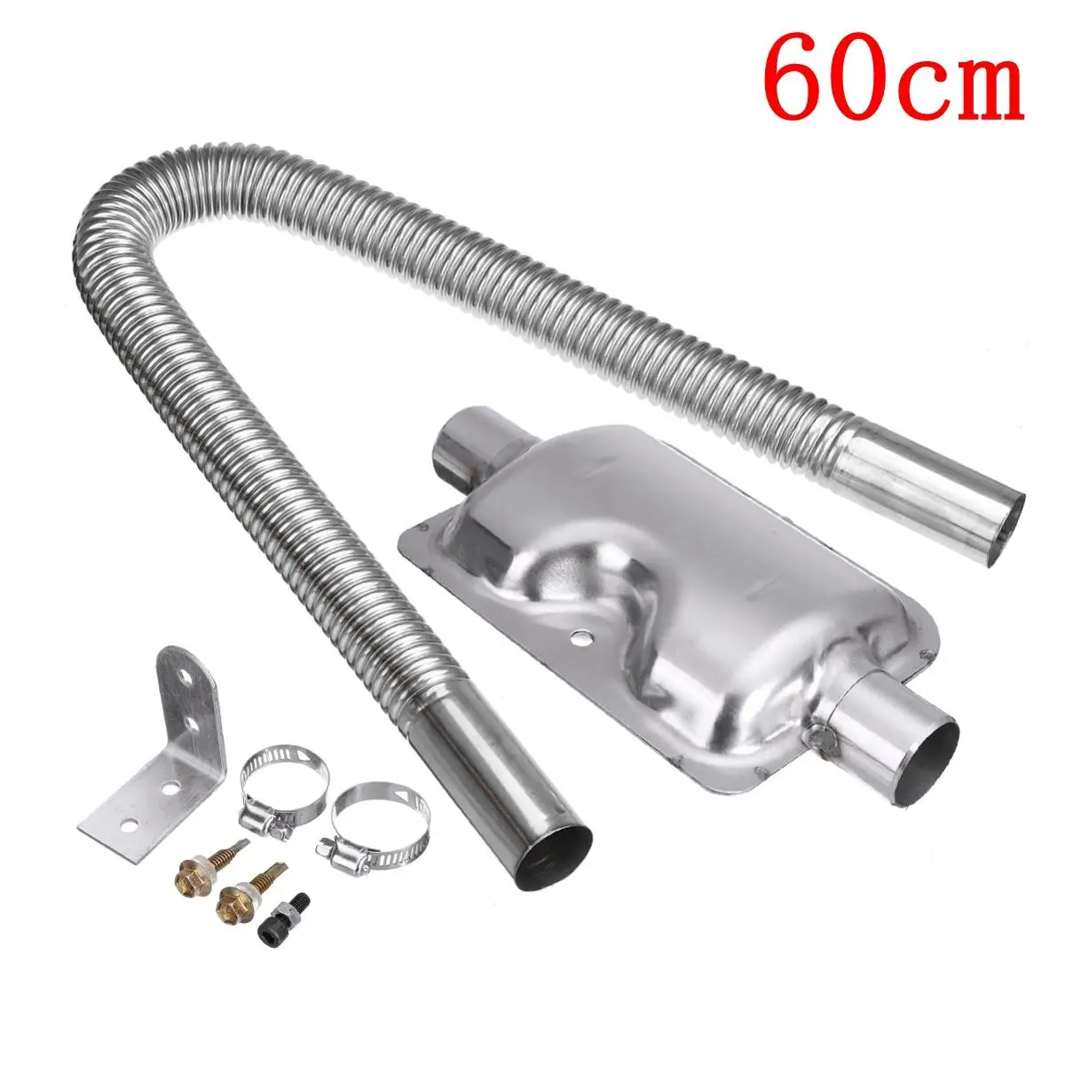 60cm Air Diesel Parking Heater Exhaust Pipe w/Muffler Silencer Stainless Steel Gas Vent Fuel Tank Hose Tube
60cm Air Diesel Parking Heater Exhaust Pipe w/Muffler Silencer Stainless Steel Gas Vent Fuel Tank Hose Tube