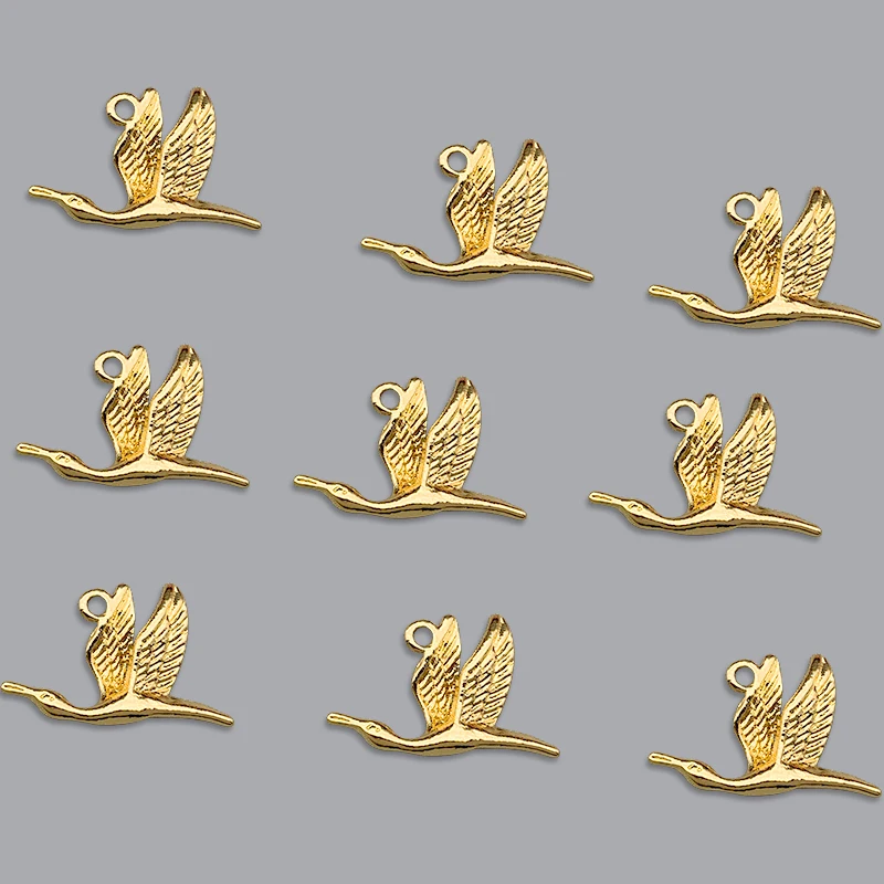 10Pcs 24*15mm Zinc Alloy Cute Swan Charms Pendant DIY Gold Color Animal Metal Charm Fit Necklace Handmade Making Accessories
10Pcs 24*15mm Zinc Alloy Cute Swan Charms Pendant DIY Gold Color Animal Metal Charm Fit Necklace Handmade Making Accessories
