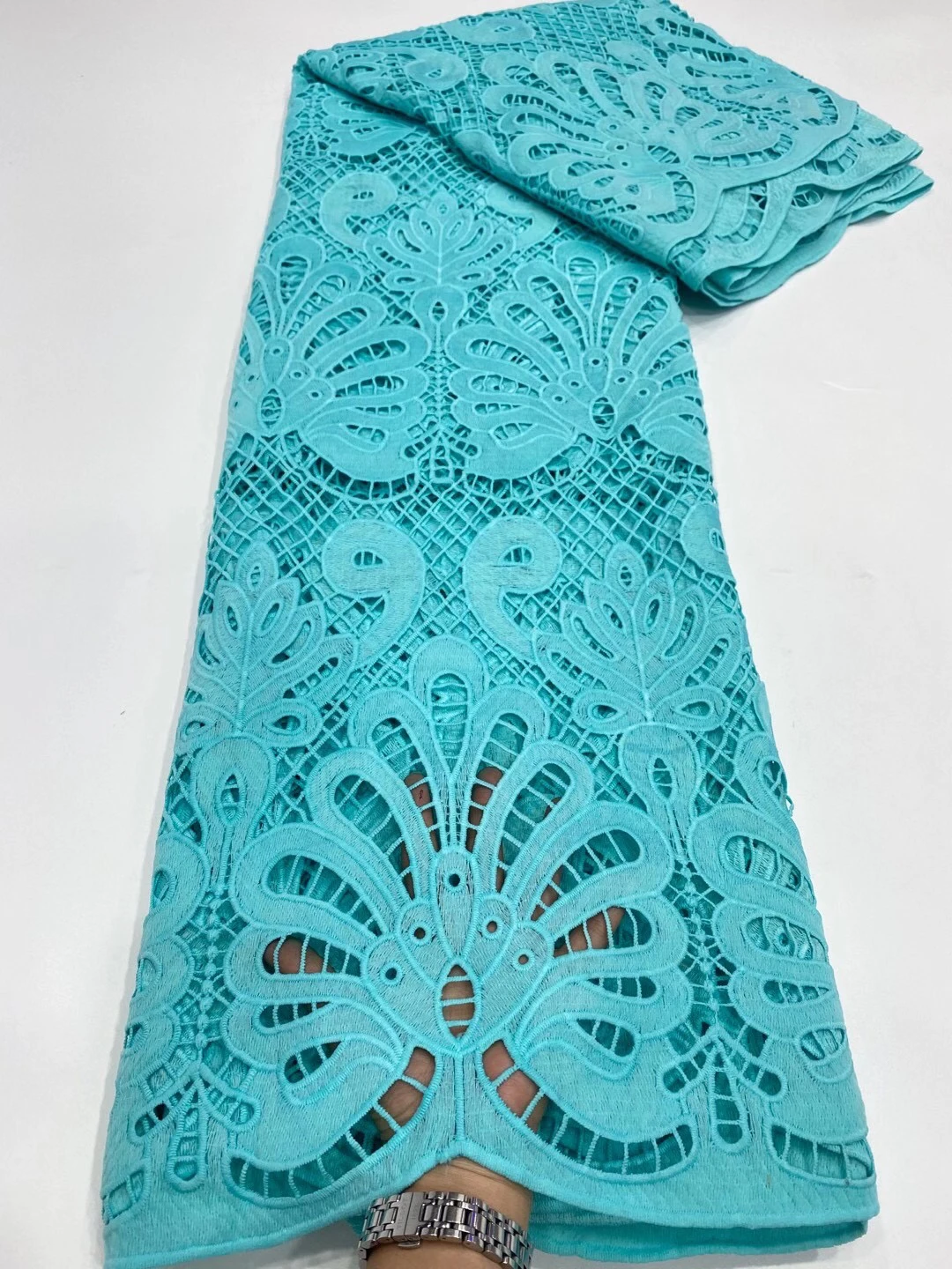 Green African Cord Lace Fabric High Quality Guipure Cord Milk Silk Lace Nigerian Lace Fabric For Wedding Party Dress KDP20115
Green African Cord Lace Fabric High Quality Guipure Cord Milk Silk Lace Nigerian Lace Fabric For Wedding Party Dress KDP20115