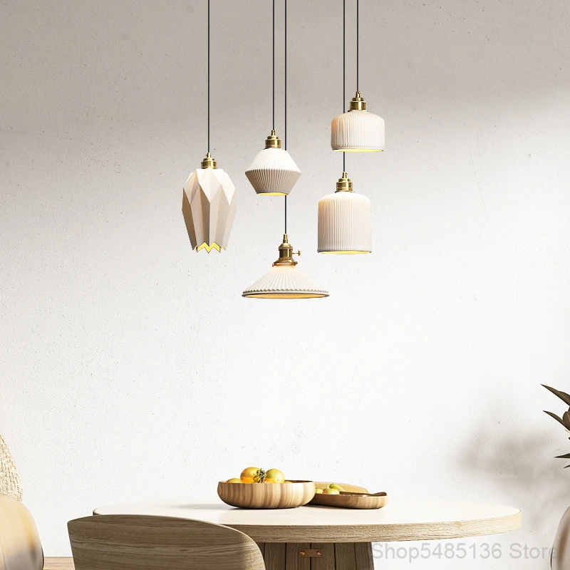 Japanese Style White Ceramic Pendant Lights Modern LED Dining Room Kitchen Hanging Lamp Living Room Bedroom Decorative Lighting
Japanese Style White Ceramic Pendant Lights Modern LED Dining Room Kitchen Hanging Lamp Living Room Bedroom Decorative Lighting