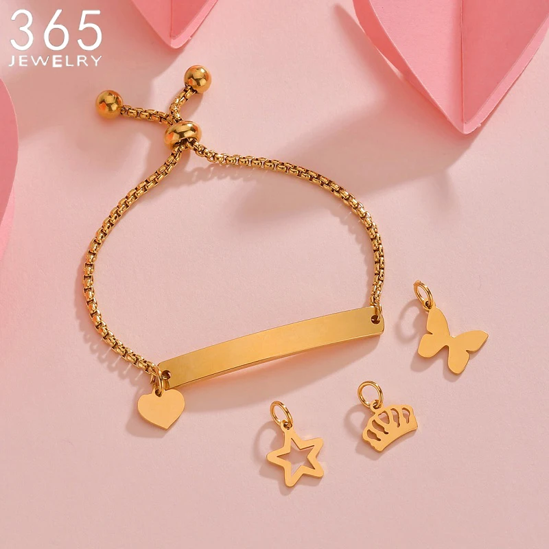 Custom Nameplate Chain Bracelets Stainless Steel Heart Butterfly Pendant Engrave Jewelry for Women Kids Personalized Party Gift
Custom Nameplate Chain Bracelets Stainless Steel Heart Butterfly Pendant Engrave Jewelry for Women Kids Personalized Party Gift