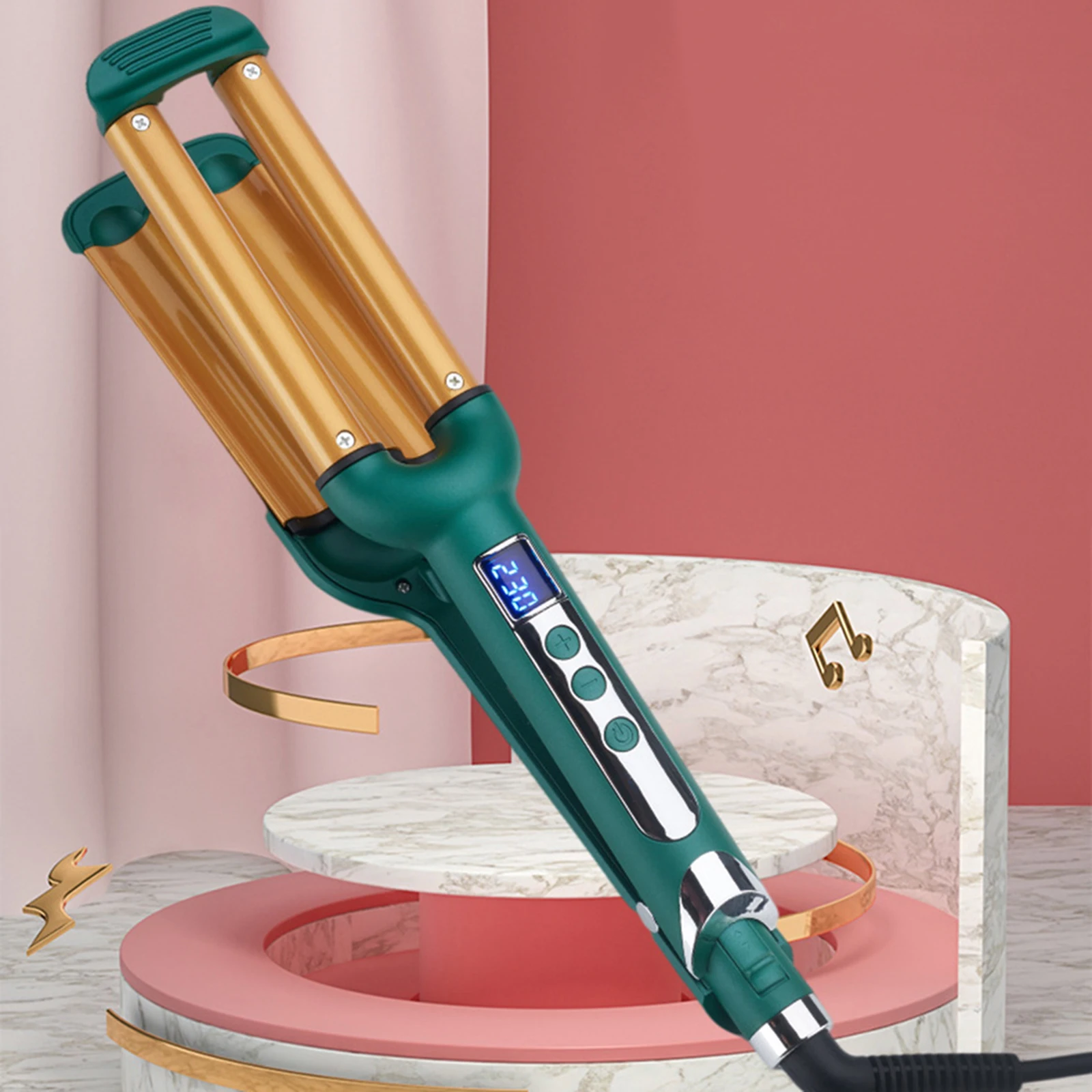 Professional Curling Iron Ceramic Triple Barrel Hair Curler with LCD Display Hair Iron Hair Styler Hair Waver Styling Tools
Professional Curling Iron Ceramic Triple Barrel Hair Curler with LCD Display Hair Iron Hair Styler Hair Waver Styling Tools