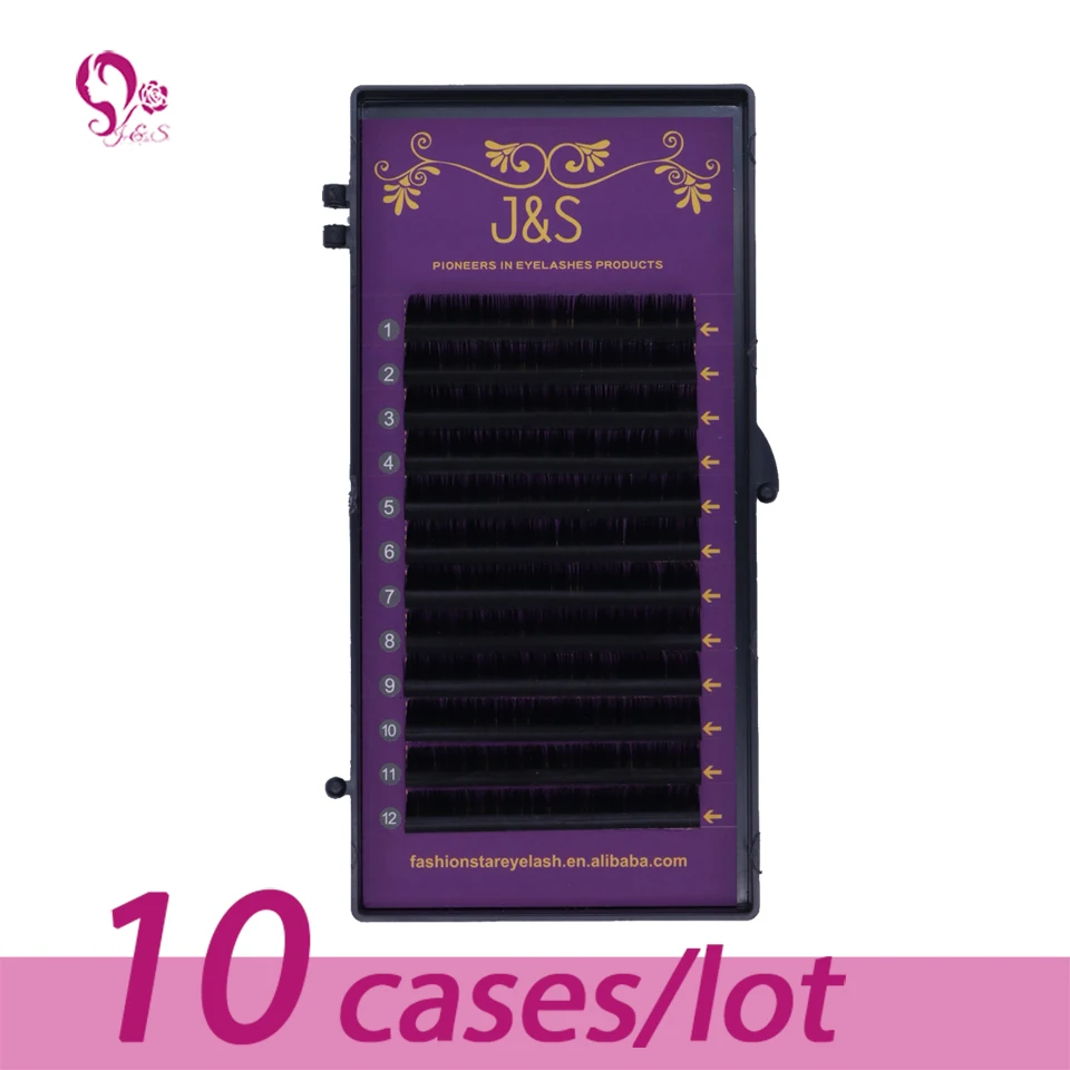 J&S 10 trays eyelashes extension 0.03 0.05 0.07 0.10 0.12 0.15mm Thickness individual false mink lashes 12lines
J&S 10 trays eyelashes extension 0.03 0.05 0.07 0.10 0.12 0.15mm Thickness individual false mink lashes 12lines
