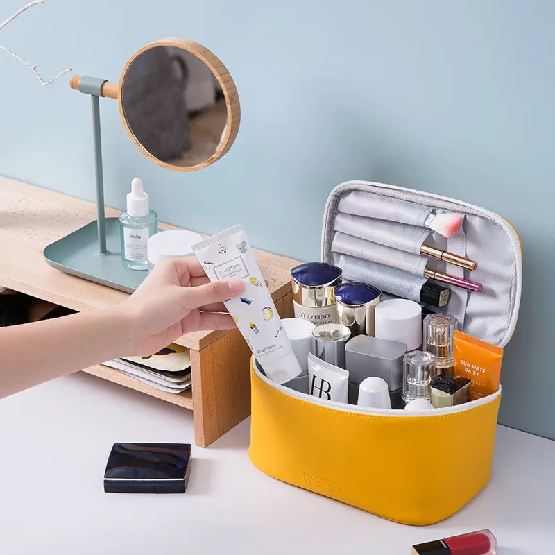 2020 New PU Makeup Box Women Cosmetic Bag Portable Storage Cases Bathroom Waterproof Wash Pouch Travel Toiletry Organizer Bags
2020 New PU Makeup Box Women Cosmetic Bag Portable Storage Cases Bathroom Waterproof Wash Pouch Travel Toiletry Organizer Bags