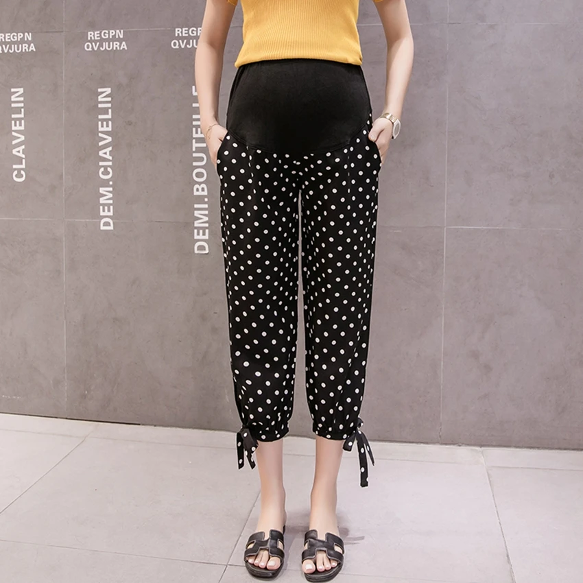 Pregnant Women's Casual Pants Spring and Summer Nine-point Pants Season Thin Casual Loose Fashion Polka Dot Tide Mom Pants
Pregnant Women's Casual Pants Spring and Summer Nine-point Pants Season Thin Casual Loose Fashion Polka Dot Tide Mom Pants