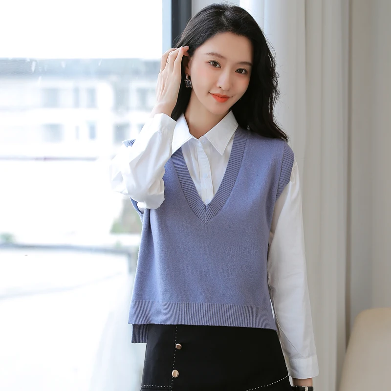 Women's Vintage Oversized Knitting Vest Solid V-Neck Sleeveless Asymmetric Hem Women Loose Knitted Pullover Autumn Spring 2021
Women's Vintage Oversized Knitting Vest Solid V-Neck Sleeveless Asymmetric Hem Women Loose Knitted Pullover Autumn Spring 2021