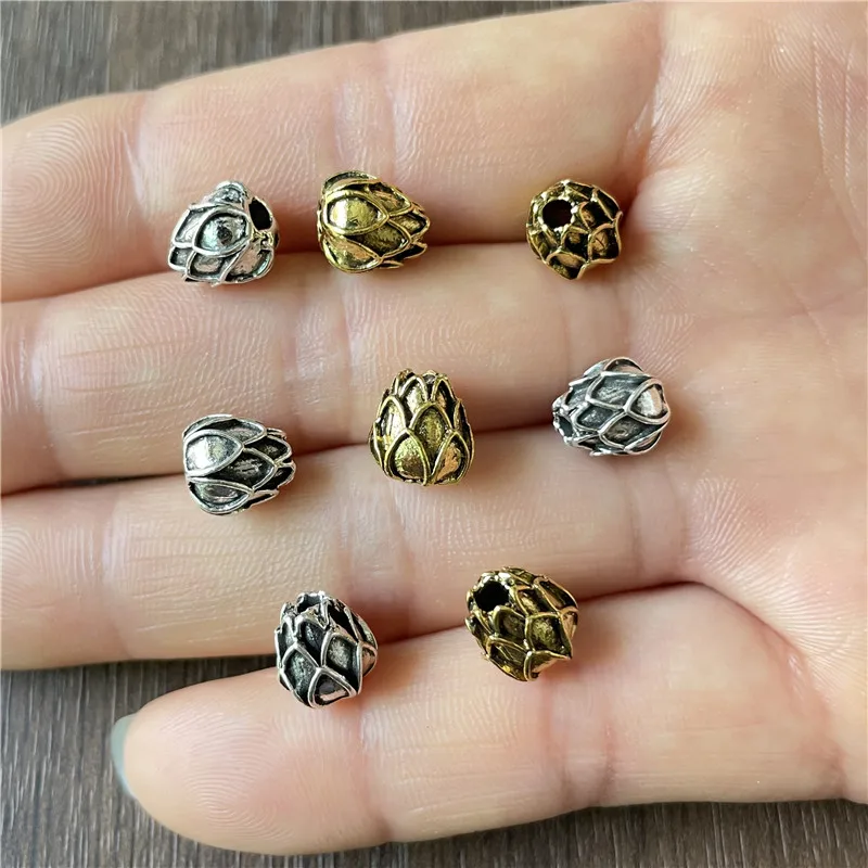 40pcs two-color metal alloy lotus spacer beads DIY handmade necklace rosary spacer beads wholesale alloy accessories
40pcs two-color metal alloy lotus spacer beads DIY handmade necklace rosary spacer beads wholesale alloy accessories