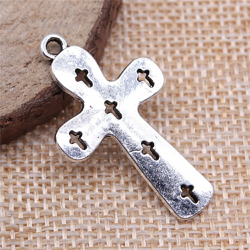 Wholesale 100pcs/bag 21x36mm Cross Pendant Charms Wholesale Antique Silver Color For Jewelry Making Zinc Alloy Jewelry Findings
Wholesale 100pcs/bag 21x36mm Cross Pendant Charms Wholesale Antique Silver Color For Jewelry Making Zinc Alloy Jewelry Findings