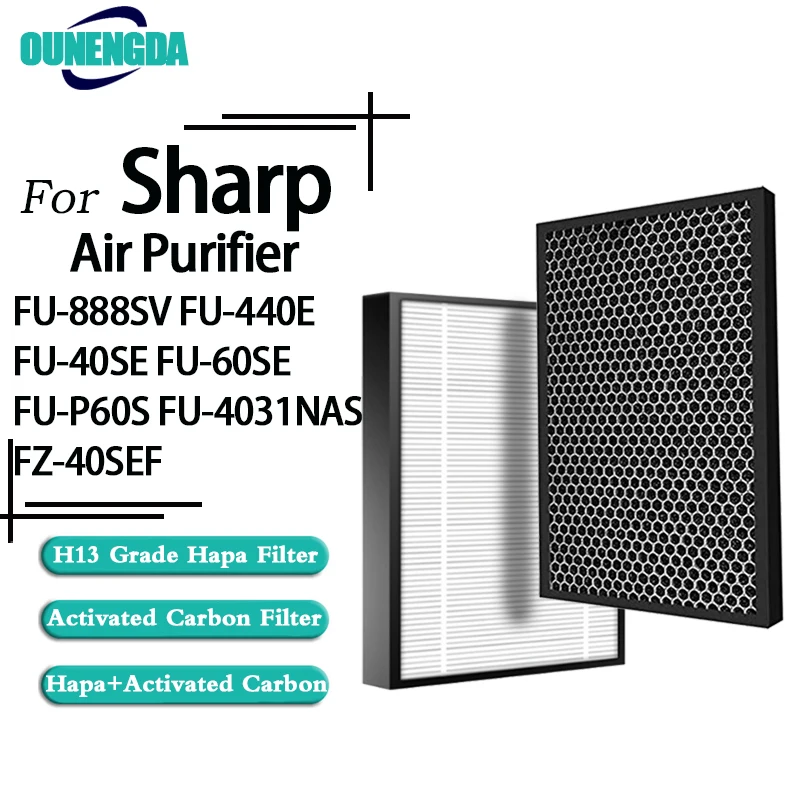Replacement FZ-40SEF HEPA filter and Active Carbon Filter kit for Sharp FU-888SV FU-440E FU-40SE FU-P60S FU-4031NAS Air Purifier
Replacement FZ-40SEF HEPA filter and Active Carbon Filter kit for Sharp FU-888SV FU-440E FU-40SE FU-P60S FU-4031NAS Air Purifier