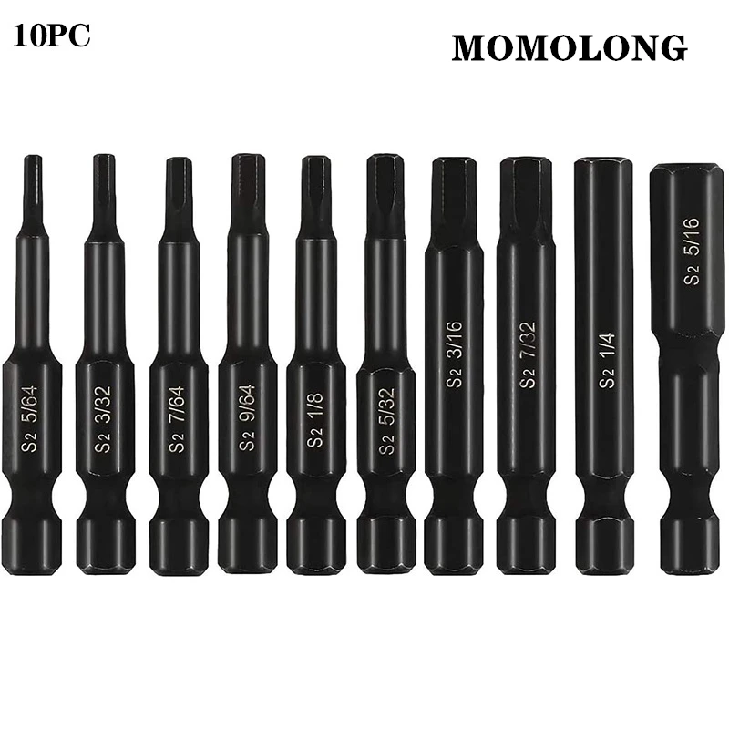 Hex Head Allen Wrench Drill Bit Set 10PCS 1/4" Diameter Quick Release Shank Magnetic Screwdriver Bit Set
Hex Head Allen Wrench Drill Bit Set 10PCS 1/4" Diameter Quick Release Shank Magnetic Screwdriver Bit Set