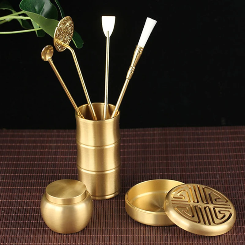 Brass Incense Burner Tool Set Metal Censer Sandalwood Powder Burner Aroma Difffuser Incense Holder Tea Room Yoga Office Relax
Brass Incense Burner Tool Set Metal Censer Sandalwood Powder Burner Aroma Difffuser Incense Holder Tea Room Yoga Office Relax
