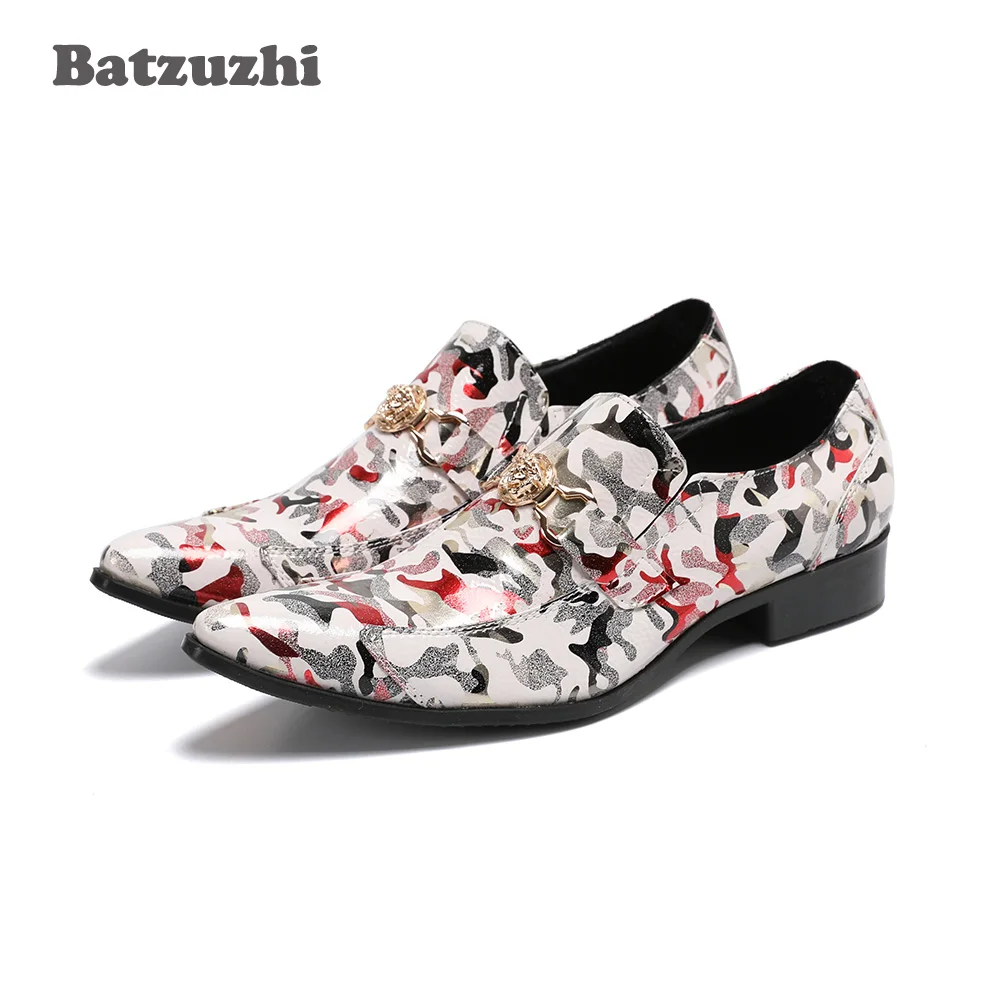 Batzuzhi Personality Men's Shoes Pointed Toe Color Genuine Leather Dress Shoes Men Slip on Party, Business Shoes for Men, US6-12
Batzuzhi Personality Men's Shoes Pointed Toe Color Genuine Leather Dress Shoes Men Slip on Party, Business Shoes for Men, US6-12