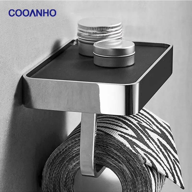 Настенный держатель для бумажных полотенец COOANHO с полкой для телефона, стойка для рулонов бумажных полотенец для ванной комнаты с полкой для хранения (хром)
Настенный держатель для бумажных полотенец COOANHO с полкой для телефона, стойка для рулонов бумажных полотенец для ванной комнаты с полкой для хранения (хром)